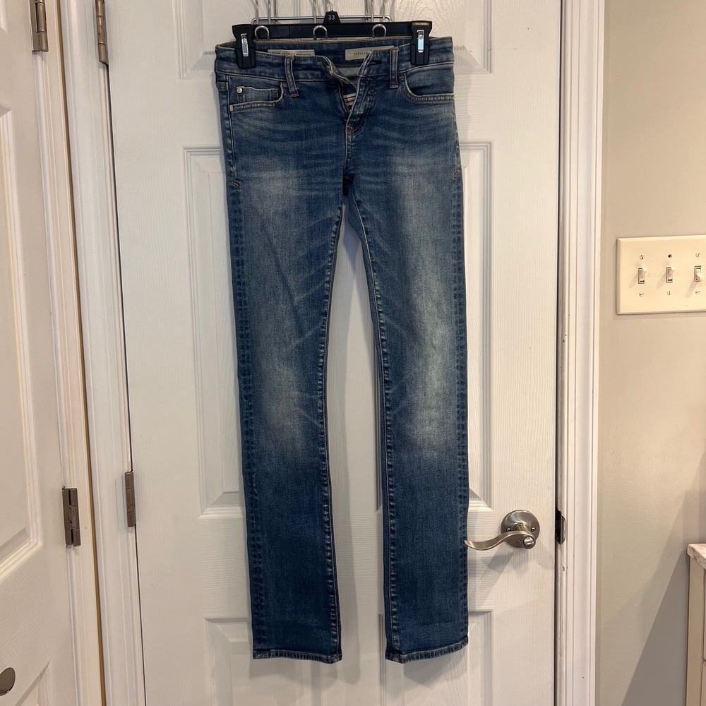 Pilcro‎ and the Letterpress Anthropologie Parallel Straight Leg Jeans Blue 25